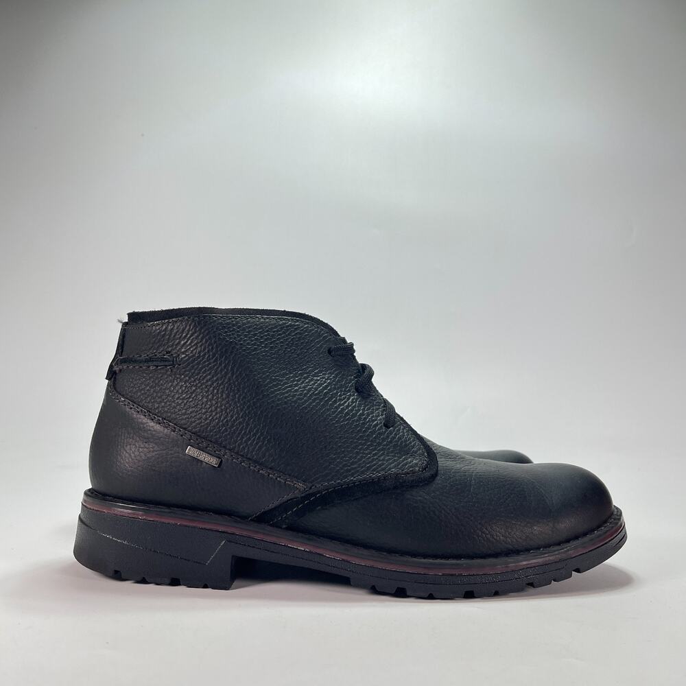 Clarks Morris Peak Black Leather Waterproof Ankle Chukka Boots Men's Size 10.5M